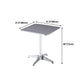 Stainless Steel Dining Table Industrial Pedestal Dining Table in Stainless Steel