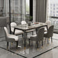 1/2/5/7 Pcs Metal Modern Dining Room Set with Rectangle Table Dinette Set Clearhalo 'Dining Room Sets' 'Dining Tables & Seating' 'dining_room_set' 'Furniture' 'furniture_dining_room_set' 'Kitchen & Dining Furniture' 'kitchen&dining_furn' 'kitchen' 1200x1200_88a702f0-ecc4-4e45-a2ee-3411001ebbd9