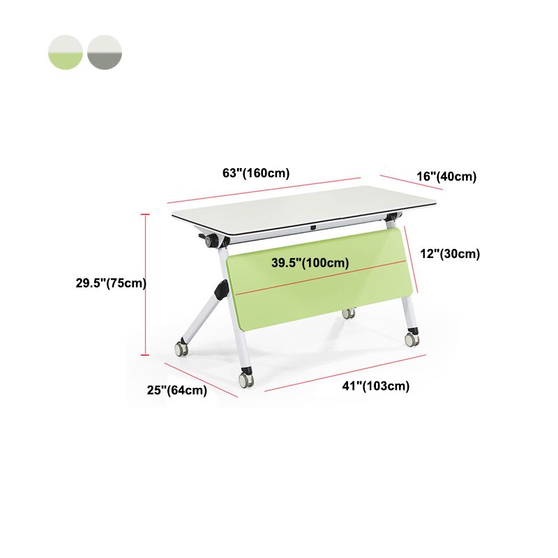 Escritorio de escritura contemporánea para escritorio rectangular de 30 "H de 30" en blanco