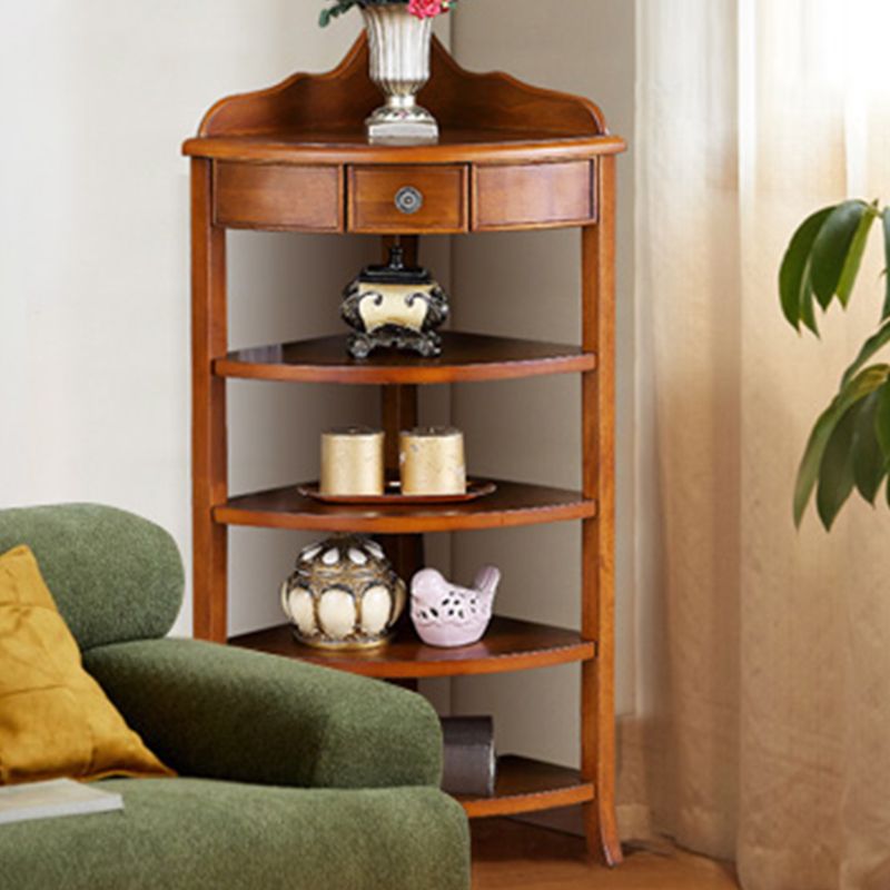 Solid Wood Storage Cabinet Distressed Wood Accent Cabinet with Shelves