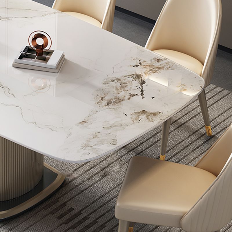 1/5/7 pezzi set da pranzo in pietra sinterizzato moderno con spazio