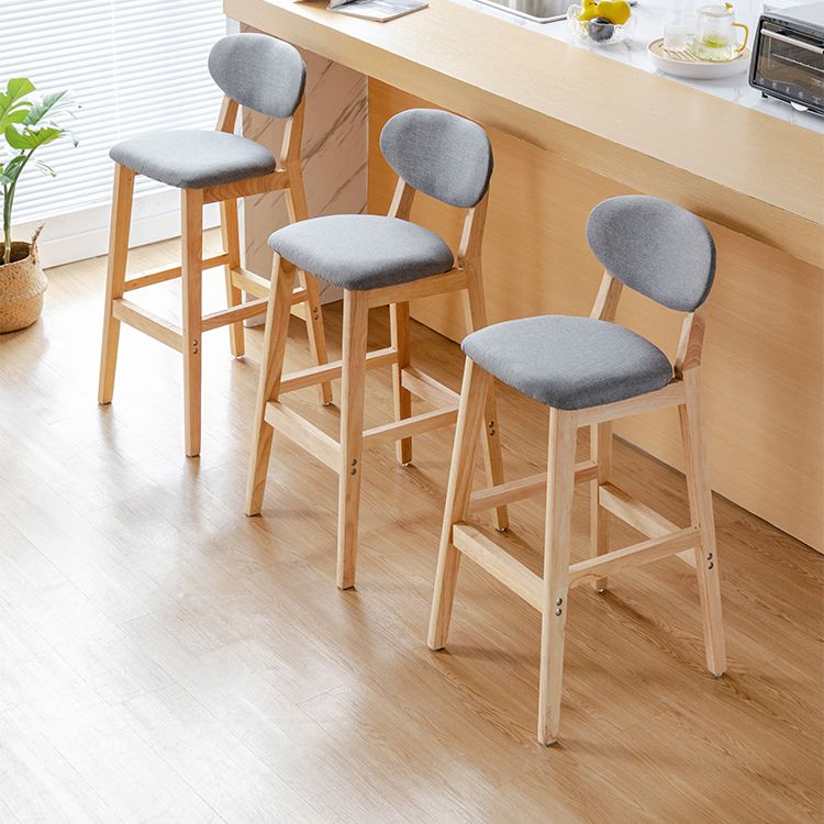 Modern Armless Backrest Counter Stool Wood Bar Stool with Cushion for Kitchen Clearhalo 'Bar Furniture' 'Bar Stools' 'bar_stools' 'furn' 'furn_bar_stools' 'furniture_bar_stools' 'Kitchen & Dining Furniture' 'kitchen&dining_furn' 'kitchen' 'kitchen_furn' Furniture' 1200x1200_88b0095f-2df1-47d4-a0bd-256c9e1a3402