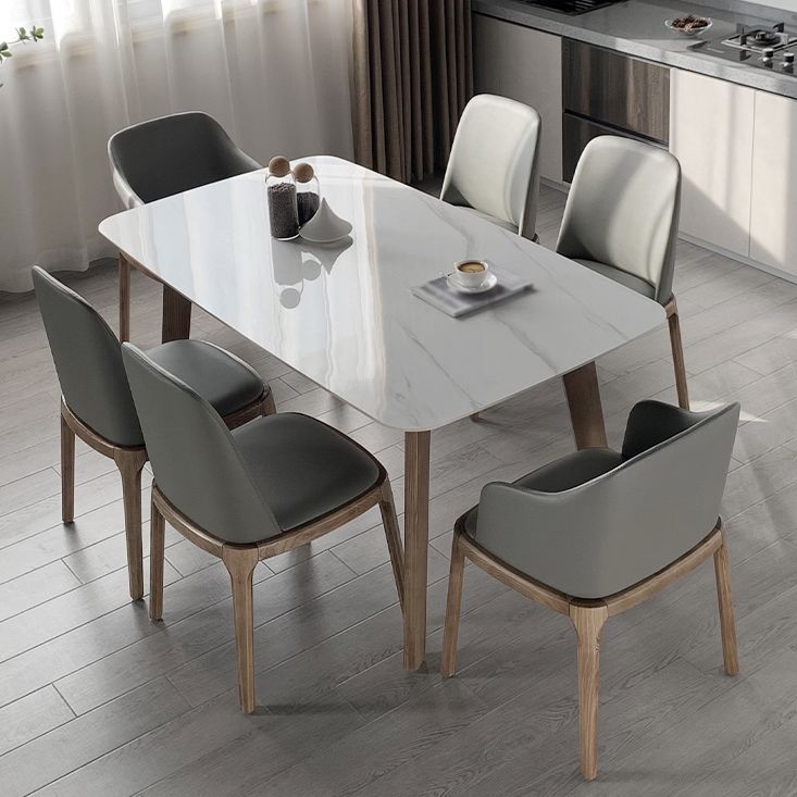 Contemporary Sintered Stone Dining Table Rectangle Shape Dining Table with 4 Legs Table Clearhalo ' dining_table' 'Dining Tables & Seating' 'Dining Tables' 'furn' 'furn_dining_table' 'Furniture' 'furniture_dining_table' 'Kitchen & Dining Furniture' 'kitchen&dining_furn' 'kitchen' 'kitchen_dining_table' 1200x1200_88b08ce9-9825-44b1-b0b1-802472ef056a