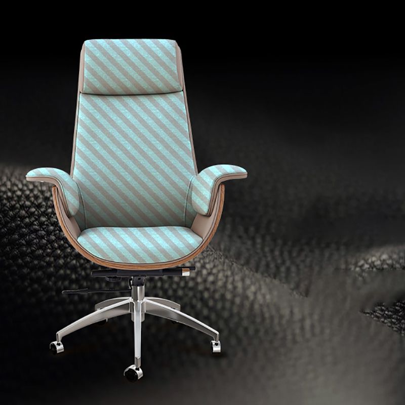 Modern Style Executive Chair Leather Office Chair with Fixed Arms Clearhalo 'furn' 'furn_office_chair' 'Furniture' 'furniture_office_chair' 'Office Chairs' 'Office Furniture' 'office_chair' 1200x1200_88b0cc0d-ec58-4b1a-a50b-83652a06e56e
