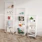 Urban Closed Back Bookshelf Metal Vertical Bookcase for Living Room