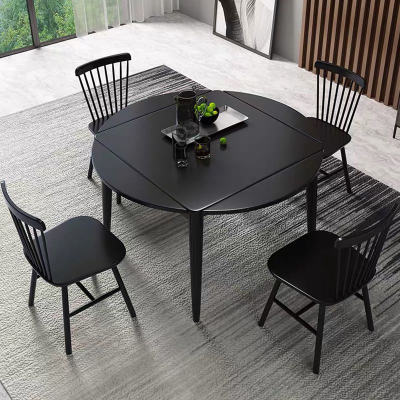 Modern Style Rubberwood Dinner Table Round Drop-Leaf Table for Home Use Clearhalo ' dining_table' 'Dining Tables & Seating' 'Dining Tables' 'furn' 'furn_dining_table' 'Furniture' 'furniture_dining_table' 'Kitchen & Dining Furniture' 'kitchen&dining_furn' 'kitchen' 'kitchen_dining_table' 1200x1200_88b3017f-28a9-40f1-803f-9ae189c7b1b3