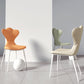 Chaise latéral simple moderne en faux cuir chaise de salle à manger sans bras avec base en métal