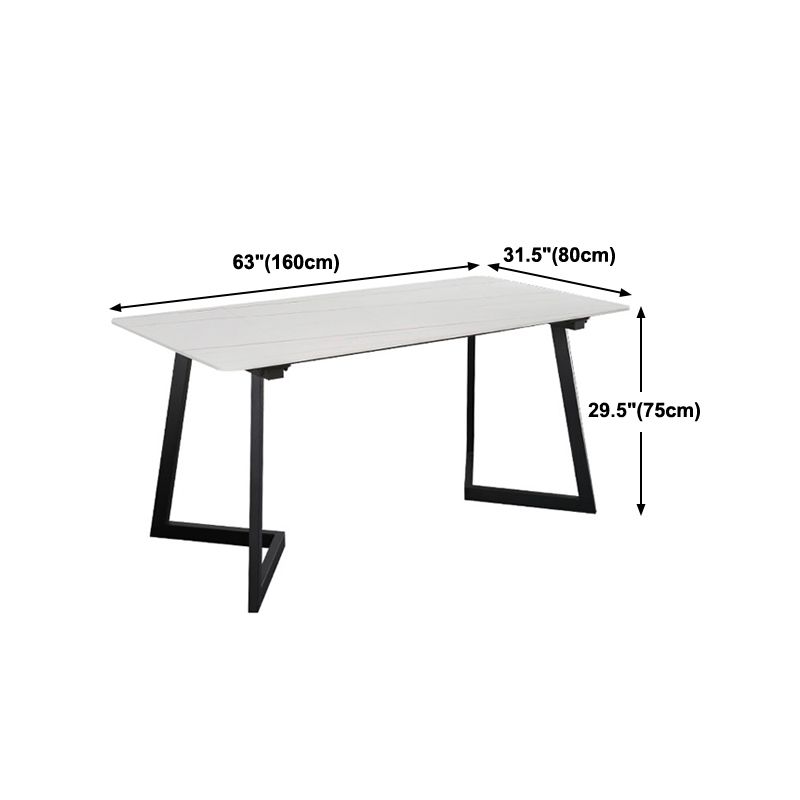 Modern Style Rectangle Dining Table Stone Dining Room Collection for Indoor Clearhalo 'Dining Tables & Seating' 'Dining Tables' 'dining_table' 'furn' 'furn_dining_table' 'Furniture' 'furniture_dining_table' 'Kitchen & Dining Furniture' 'kitchen' 'kitchen_dining_table' 1200x1200_88b9eb58-3e64-4357-ace5-ee47d57ee845