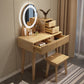 Scandinavian Vanity Makeup Table Set Solid Wood Dressing Table Stool Set