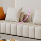 Contemporary White Sectional Sofa with Square Arms and Channel Back Clearhalo 'furn' 'furn_sectionals' 'Furniture' 'Living Room Furniture' 'Sectionals' 1200x1200_88bc017b-4e80-46a1-85ba-59e4a5767142
