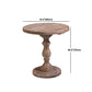 Brown Round Dining Table Modern Pine Solid Wood Pedestal Table