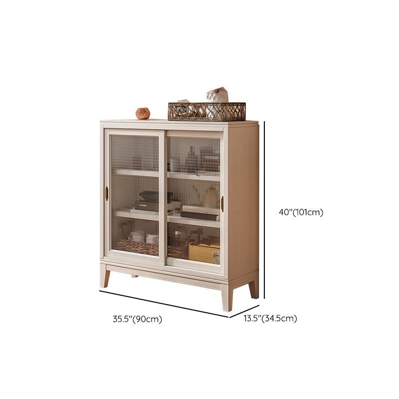 Estantería blanca estándar estantería contemporánea de madera con puertas