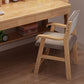 Contemporary Style Kitchen Chair Dining Arm Side Chair with Wooden Legs