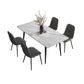 Modern Style Sintered Stone Dining Room Set with Fixed Rectangle Shape Table and 4 Legs Base Clearhalo 'Dining Room Sets' 'Dining Tables & Seating' 'dining_room_set' 'furn' 'furn_dining_room_set' 'Furniture' 'furniture_dining_room_set' 'Kitchen & Dining Furniture' 'kitchen&dining_furn' 'kitchen' 1200x1200_88bd5ec7-3005-4bdb-a5d6-613ae6e49873