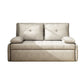 Microfiber Sofa Bed 33.46" Wide Armless Sofa Bed in Light Khaki