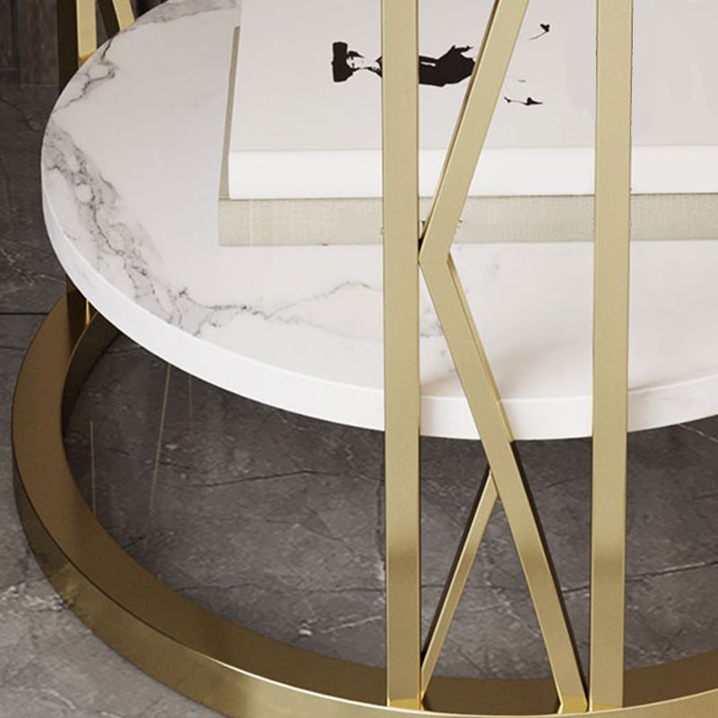 Round Slate Plate Table Plate Metal Frame Base Modern Style Side Table Clearhalo 'Coffee & Accent Tables' 'End & Side Tables' 'end_side_tables' 'furn' 'furn_end_side_tables' 'Furniture' 'Living Room Furniture' 1200x1200_88be8da7-e298-41bf-8bd0-6cdb425fef77