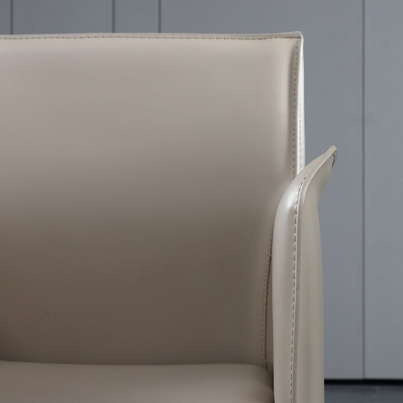 Esszimmer gepolsterter Armstuhl Kunstleder Parsons Stuhl