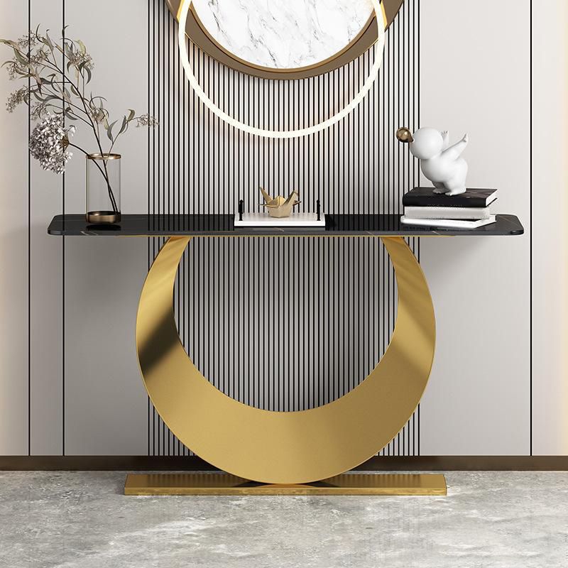 Tabla de acento de consola contemporánea mesa de consola rectangular en piedra