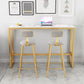 Rectangle Bistro Bar Height Cocktail Table Marble Footrest Indoor Bar Table in Gold Clearhalo 'Bar Furniture' 'Bar Tables' 'bar_tables' 'furn' 'furn_bar_tables' 'Furniture' 'furniture_bar_tables' 'Kitchen & Dining Furniture' 1200x1200_88c101ec-d915-429e-9d63-7ca910c3f622