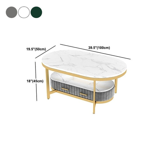 Glam 4 Legs Coffee Cocktail Table Slate Cocktail Table for Living Room