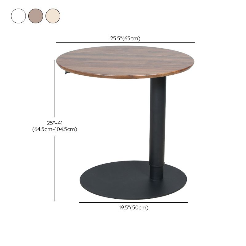 Hauteur de bureau ovale réglable bureau d'écriture en bois pour la maison