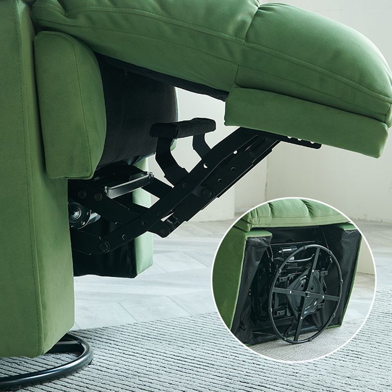 Sedia a velluto a colore solido reclinabile a pezzi di rocker girevole