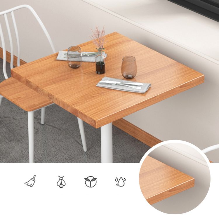 Square Wooden Dining Table Industrial Pedestal Dining Table for Restaurant Clearhalo 'Dining Tables & Seating' 'Dining Tables' 'dining_table' 'furn' 'furn_dining_table' 'Furniture' 'furniture_dining_table' 'Kitchen & Dining Furniture' 'kitchen' 'kitchen_dining_table' 1200x1200_88c35b70-abd9-4458-b820-31945ba880d5