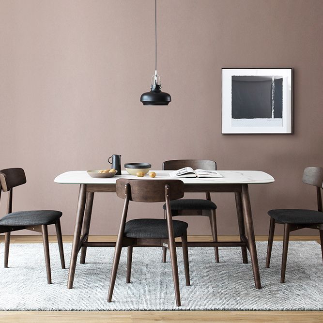Solid Wood Mid-Century Modern Table Rectangle Sintered Stone Top Table with Trestle Clearhalo ' dining_table' 'Dining Tables & Seating' 'Dining Tables' 'furn' 'furn_dining_table' 'Furniture' 'furniture_dining_table' 'Kitchen & Dining Furniture' 'kitchen&dining_furn' 'kitchen' 'kitchen_dining_table' 1200x1200_88c3a41e-aa89-43a2-a70c-b33c75ef6317