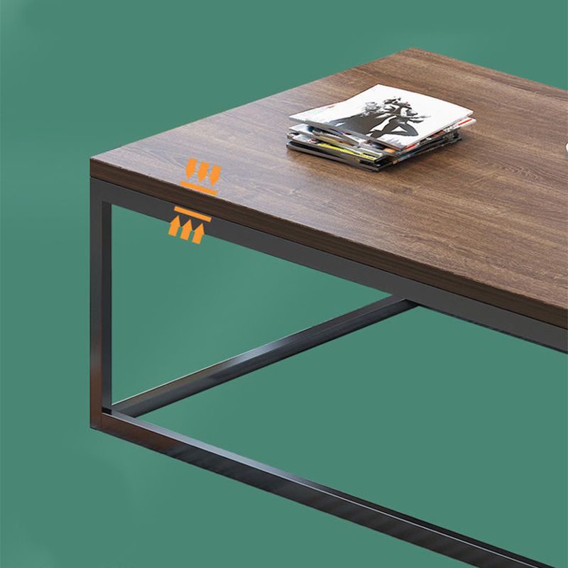 Coffee Table with Rectangular Black/gold Metal Base on 4 Legs Base Clearhalo 'Coffee & Accent Tables' 'Coffee Tables' 'coffee_tables' 'furn' 'furn_coffee_tables' 'Furniture' 'Living Room Furniture' 1200x1200_88c422f0-4a3c-4438-9e64-9c3d80e29e50