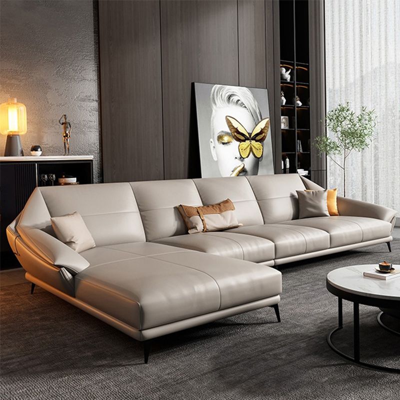 Glamofa -Chaise Stationäre echte Lederausgeflügelte Armkissen Sitzgelegenheiten