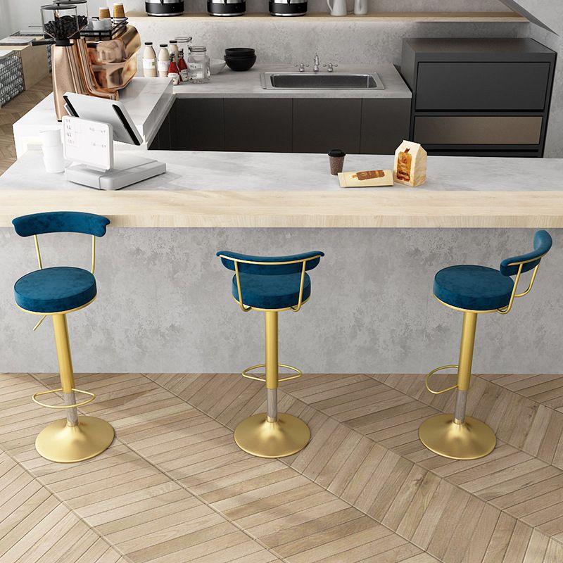 Scandinavian Metal Barstool Fabric Upholstered Counter Stool in Matte Finish for Indoor Clearhalo 'Bar Furniture' 'Bar Stools' 'bar_stools' 'furn' 'furn_bar_stools' 'Furniture' 'Kitchen & Dining Furniture' 1200x1200_88c4cfea-0dfc-4999-8832-00a0ce7cb2d2