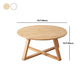 Cross Legs Coffee Table Minimalist Solid Wood Round Coffee Table