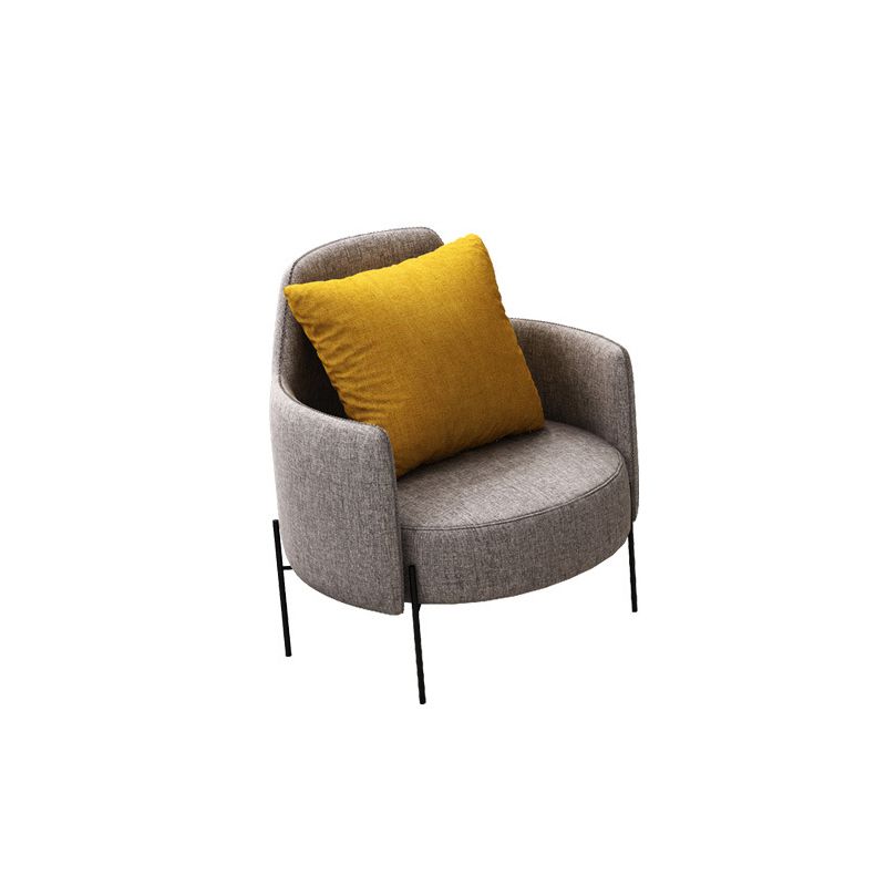 Contemporary Square Arm Standard Cotton Blend/Faux Leather Settee with Pillows Clearhalo 'furn' 'furn_sofas' 'Furniture' 'furniture_sofas' 'Living Room Furniture' 'Sofa' 'sofas' 1200x1200_88c825aa-fd06-4503-afae-9b75e47732b7