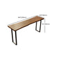 Industrial Style Bar Table Rectangle Wood Double Pedestal Bar Table for Dining Room