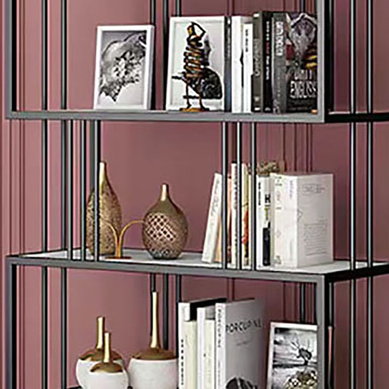 Open Vertical Etagere Bookshelf Industrial Iron Frame Manufactured Wood Shelf Bookshelf Clearhalo 'Bookcases' 'furn' 'furn_bookcases' 'Furniture' 'furniture_bookcases' 'kitchen' 'kitchen_bookcases' 'Living Room Furniture' 'Office Furniture' 1200x1200_88c8e735-de90-4f80-a4d8-40576835551c