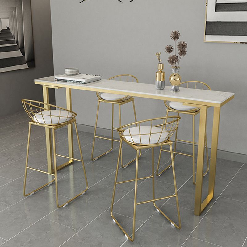 Stone Rectangle Bar Table Traditional Luxury Bar Table with Sled Base Clearhalo 'Bar Furniture' 'Bar Tables' 'bar_tables' 'furn' 'furn_bar_tables' 'Furniture' 'furniture_bar_tables' 'Kitchen & Dining Furniture' 1200x1200_88c920be-6397-43b3-bf72-66c160479c40