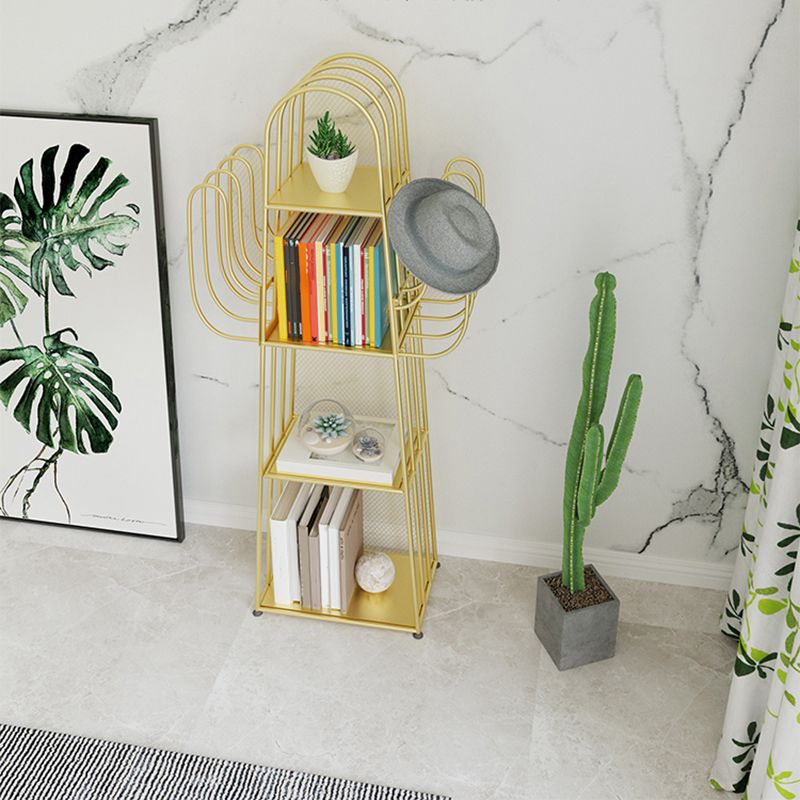 Metal Closed Back Bookshelf Modern Standard Bookcase with Shelves Clearhalo 'Bookcases' 'furn' 'furn_bookcases' 'Furniture' 'Office Furniture' 1200x1200_88caf6e4-dab2-4b42-ab6e-07780cf9c692