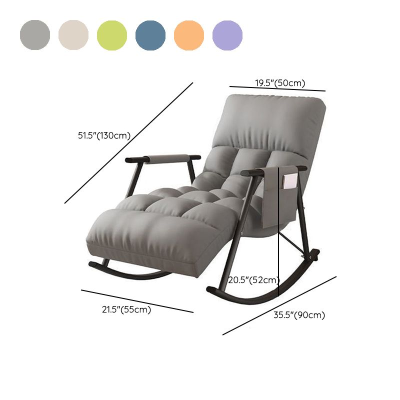 Classic Tufted Recliner Chair Pure Color Indoor Rocker Chair with Dark legs Clearhalo 'Chairs & Seating' 'furn' 'furn_rocking_chairs' 'Furniture' 'Living Room Furniture' 'Rocking Chairs' 'rocking_chairs' 1200x1200_88cb974b-ffe9-49b1-9e25-ee4e122be310