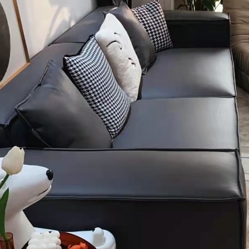 Vlekbestendige stationaire faux lederen woonkamer vierkante arm bank