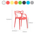 Open Back Dining Arm Chair Modern Indoor-Outdoor Plastic Chair