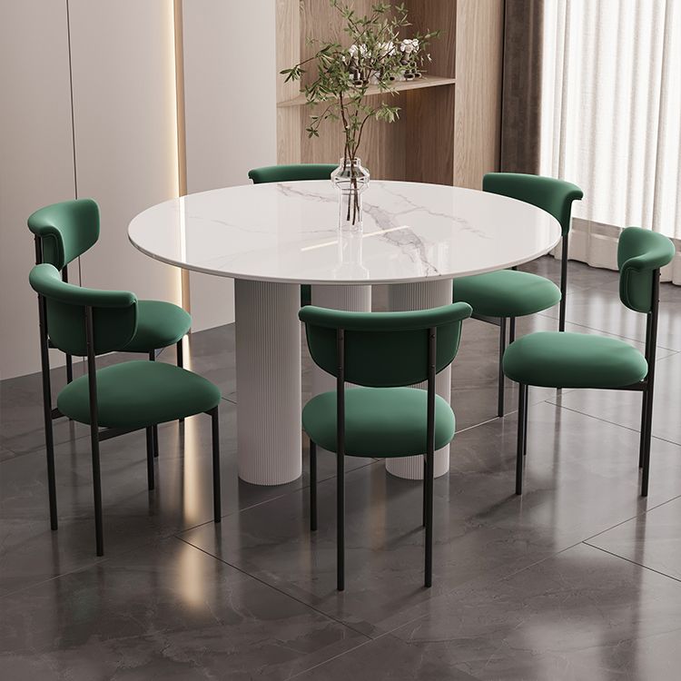 Modern Home Velvet Side Chair Matte Finish Open Back Dining Chair Clearhalo ' kitchen&dining_furn' 'Dining Chairs' 'Dining Tables & Seating' 'dining_chair' 'furn' 'furn_dining_chair' 'Furniture' 'furniture_dining_chair' 'Kitchen & Dining Furniture' 'kitchen' 1200x1200_88cc1fc1-19d8-4bc2-bea3-81a25312ab35