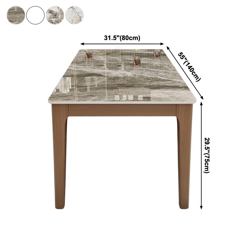 Rectangle Dining Site Table Midcentury Style Stone Dinner Room Kitchen Table Clearhalo ' dining_table' 'Dining Tables & Seating' 'Dining Tables' 'furn' 'furn_dining_table' 'Furniture' 'furniture_dining_table' 'Kitchen & Dining Furniture' 'kitchen&dining_furn' 'kitchen' 'kitchen_dining_table' 1200x1200_88cd7ce9-8c90-4f8b-8eaa-f95a5e8efbb3
