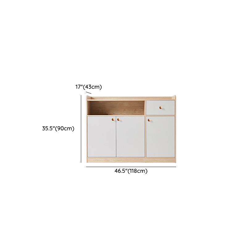 Houten buffettafel glam -stijl server met kasten en laden