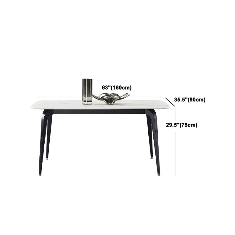 Designer 1/4/5/7 pezzi Set da tavolo da pranzo set di dinette top in pietra bianca