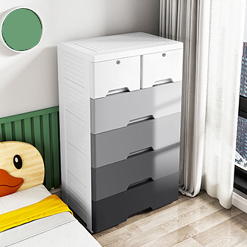 Rechthoekige plastic opbergkast tiener stijl eenvoudige slaapkamergarderobe