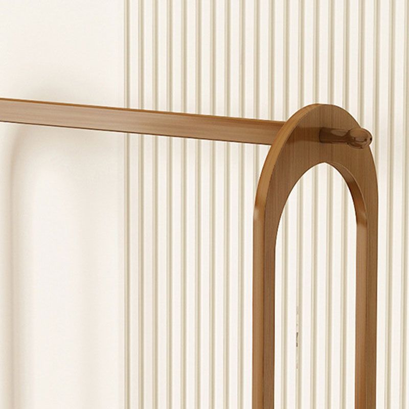 Colgador de madera estilo moderno estilo de pelaje para el suelo minimalista con polea