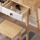 2-Drawers Mirror Table Dressing Table Solid Wood Make-up Vanity Clearhalo 'Bedroom Furniture' 'furn' 'furn_makeup_vanities' 'Furniture' 'Makeup Vanities' 'makeup_vanities' 1200x1200_88d1e74e-7110-443a-abc4-4c9bdeac0909