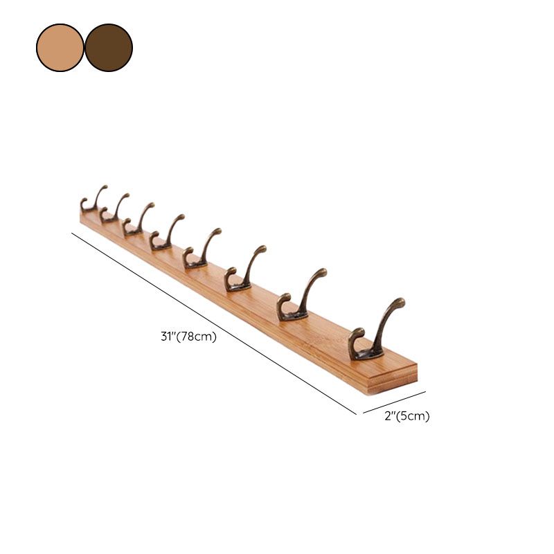 Modern Wooden Entryway Coat Rack Wall-Mounted Coat Hanger with Hooks Clearhalo 'Entry & Mudroom Furniture' 'furn' 'furn_hall_tree_coat_racks' 'Furniture' 'Hall Trees & Coat Racks' 'hall_tree_coat_racks' 1200x1200_88d1feb0-22e0-4ccd-8403-9e8dacdc2033