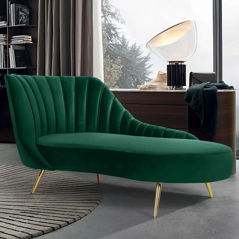Glam Upholstered Velvet Chaise Lounge Couch Metal Chaise Lounge Chair Clearhalo 'Chairs & Seating' 'Chaise Lounge' 'chaise_lounge' 'furn' 'furn_chaise_lounge' 'Furniture' 'Living Room Furniture' 1200x1200_88d45a05-1eb6-4a9d-bb5e-fd0a5355bdb2