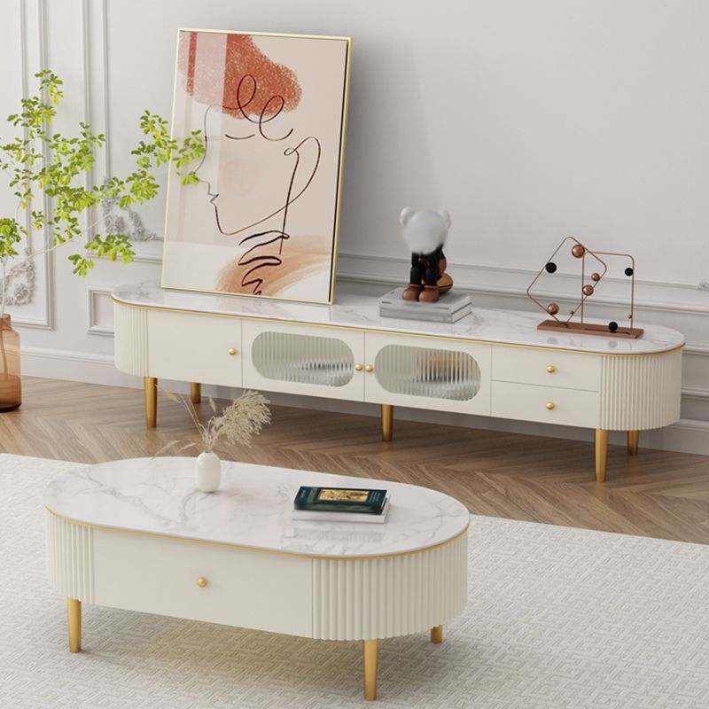 Stone TV Media Console Modern Media Console TV Stand with Drawers Clearhalo 'furn' 'furn_tv_stands_entertainment_centers' 'Furniture' 'Living Room Furniture' 'TV Stands & Entertainment Centers' 'TV Stands & Media Storage Furniture' 'tv_stands_entertainment_centers' 1200x1200_88d7bea3-8ac5-4cbd-bfcd-e5ce86780226